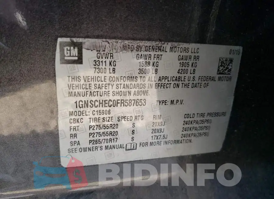 1GNSCHEC0FR587653 Photo# 13