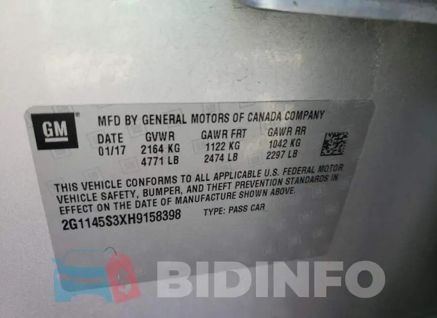 2G1145S3XH9158398 Photo# 13