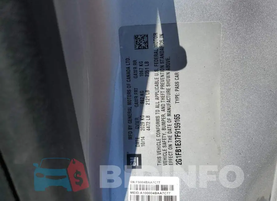2G1FB1E37F9159165 Photo# 12