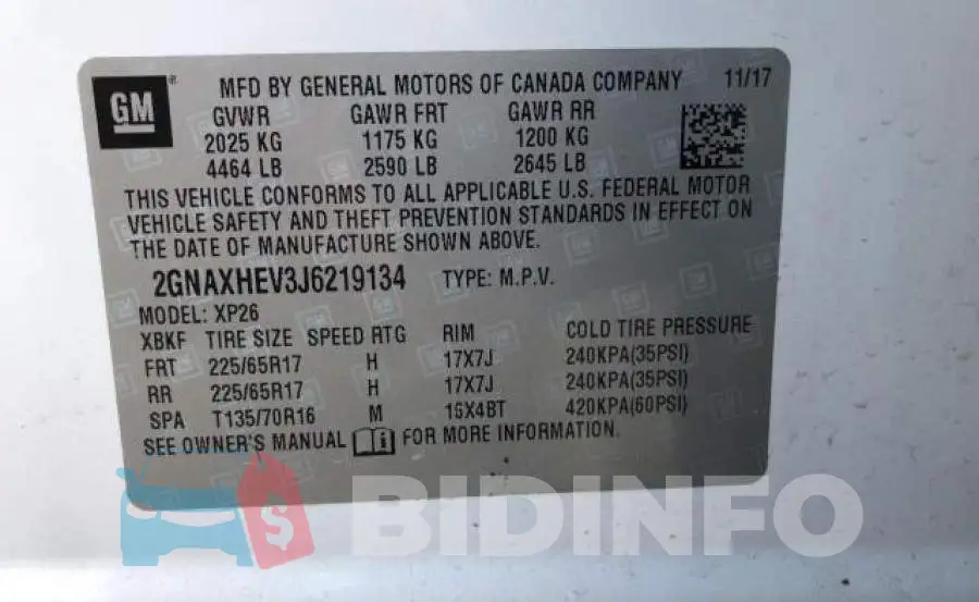 2GNAXHEV3J6219134 Photo# 10