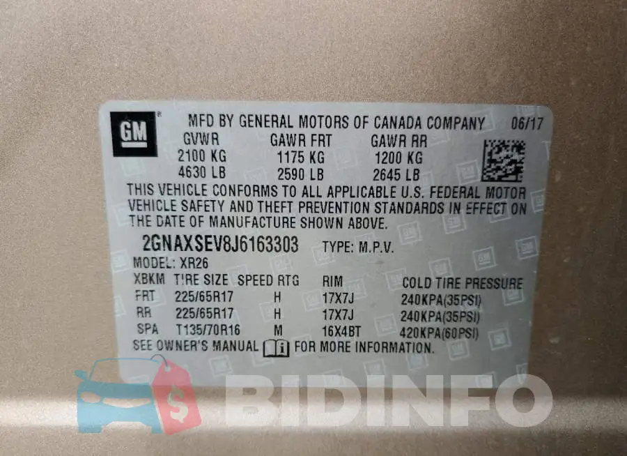 2GNAXSEV8J6163303 Photo# 13