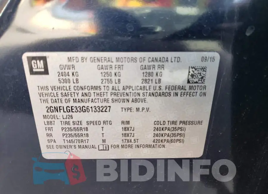 2GNFLGE33G6133227 Photo# 13