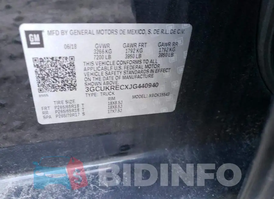 3GCUKRECXJG440940 Photo# 12
