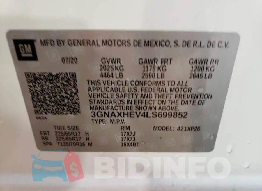 3GNAXHEV4LS699852 Photo# 13