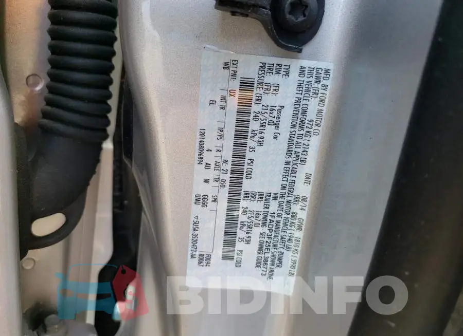 1FADP3F25EL386773 Photo# 12