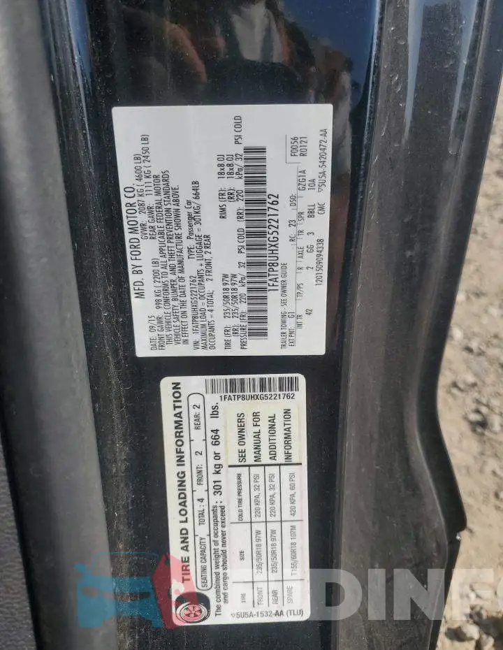 1FATP8UHXG5221762 Photo# 12