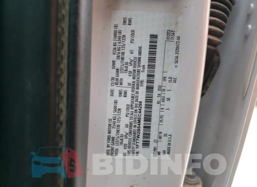 1FT7W2B64MEC44298 Photo# 12