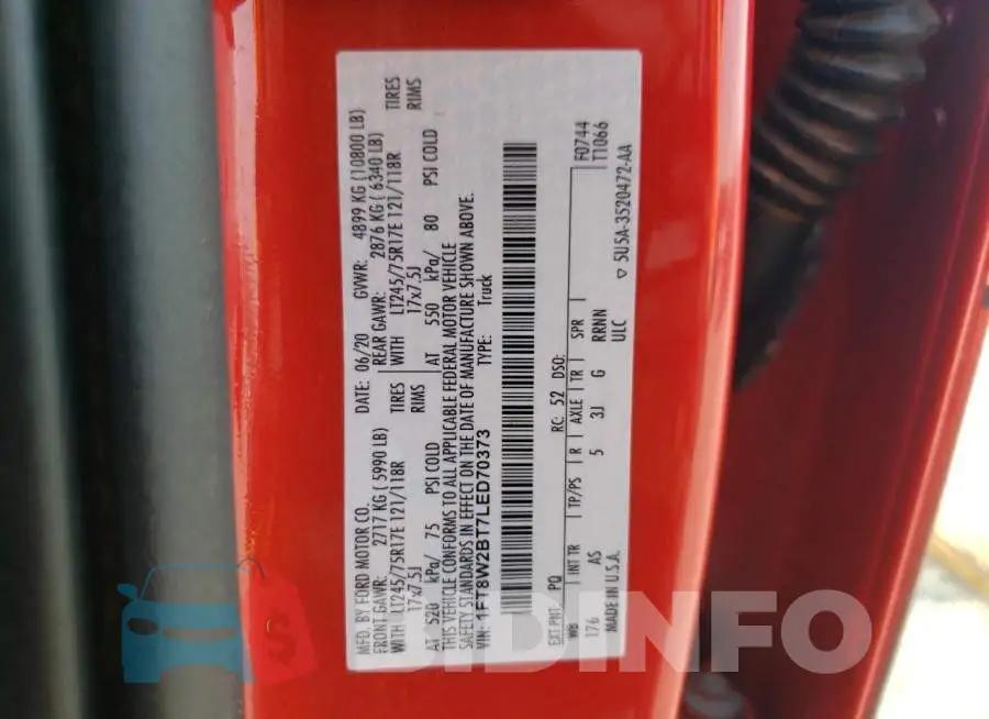 1FT8W2BT7LED70373 Photo# 13