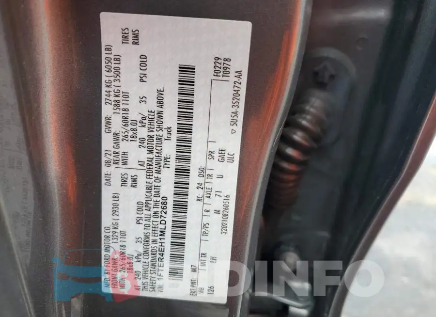 1FTER4EH1MLD72680 Photo# 12
