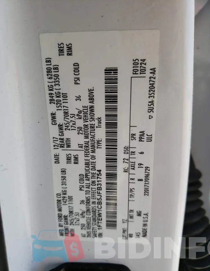 1FTEW1CB5JFB31754 Photo# 12