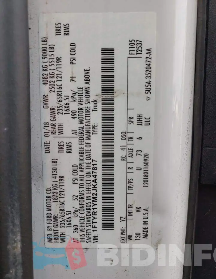 1FTYR1YM2JKA47817 Photo# 14