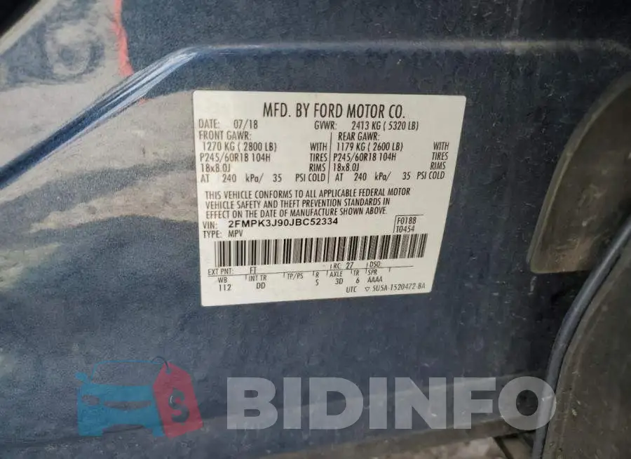 2FMPK3J90JBC52334 Photo# 12