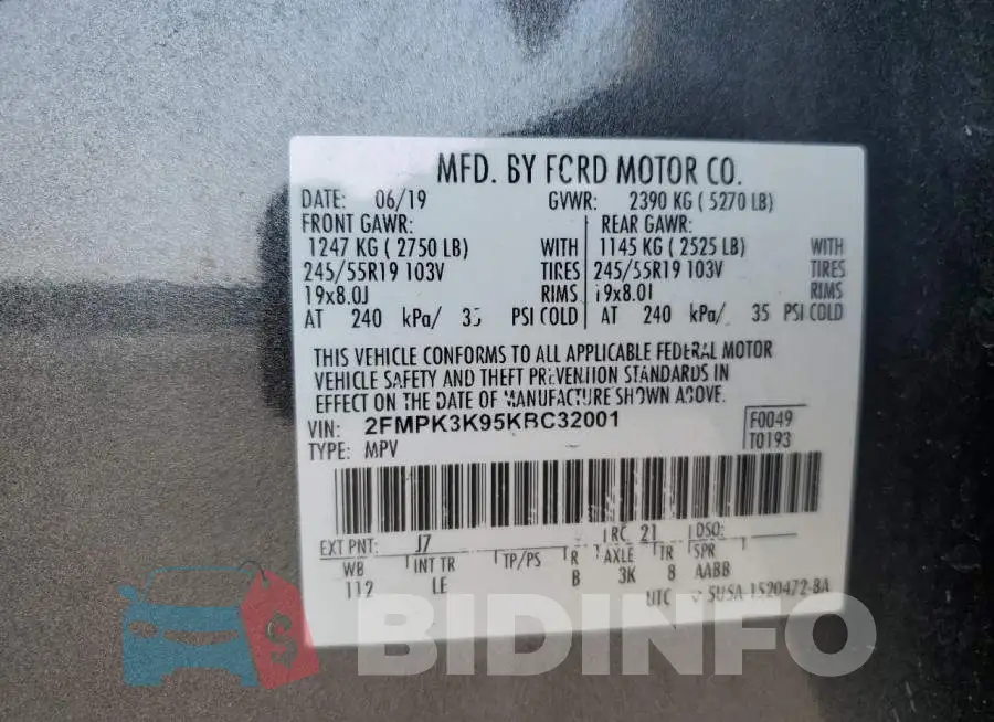 2FMPK3K95KBC32001 Photo# 13