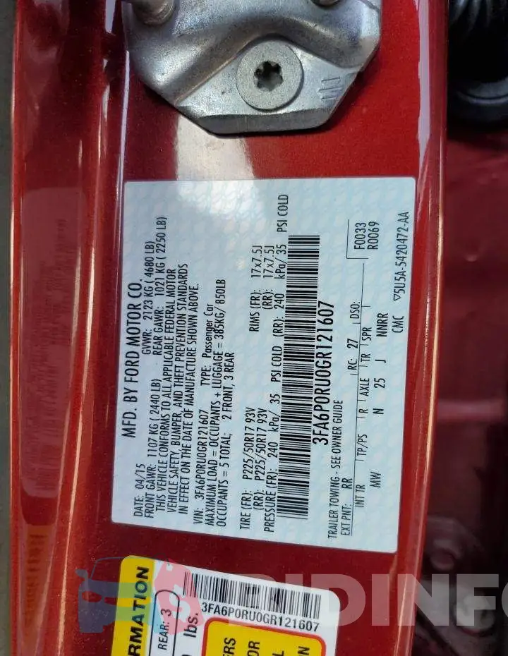 3FA6P0RU0GR121607 Photo# 12