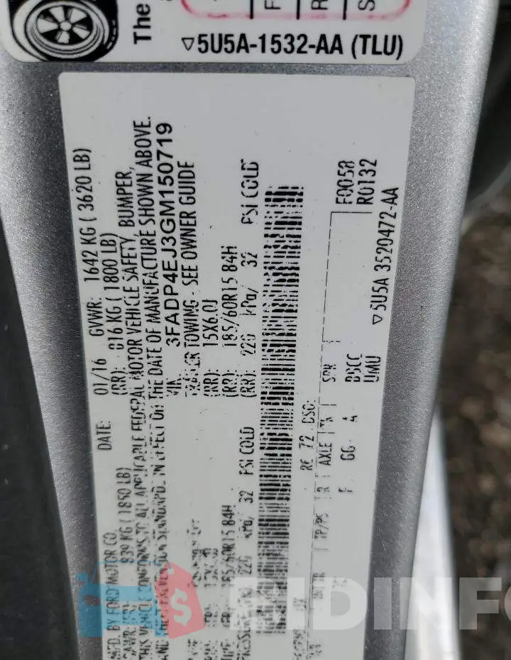 3FADP4EJ3GM150719 Photo# 12