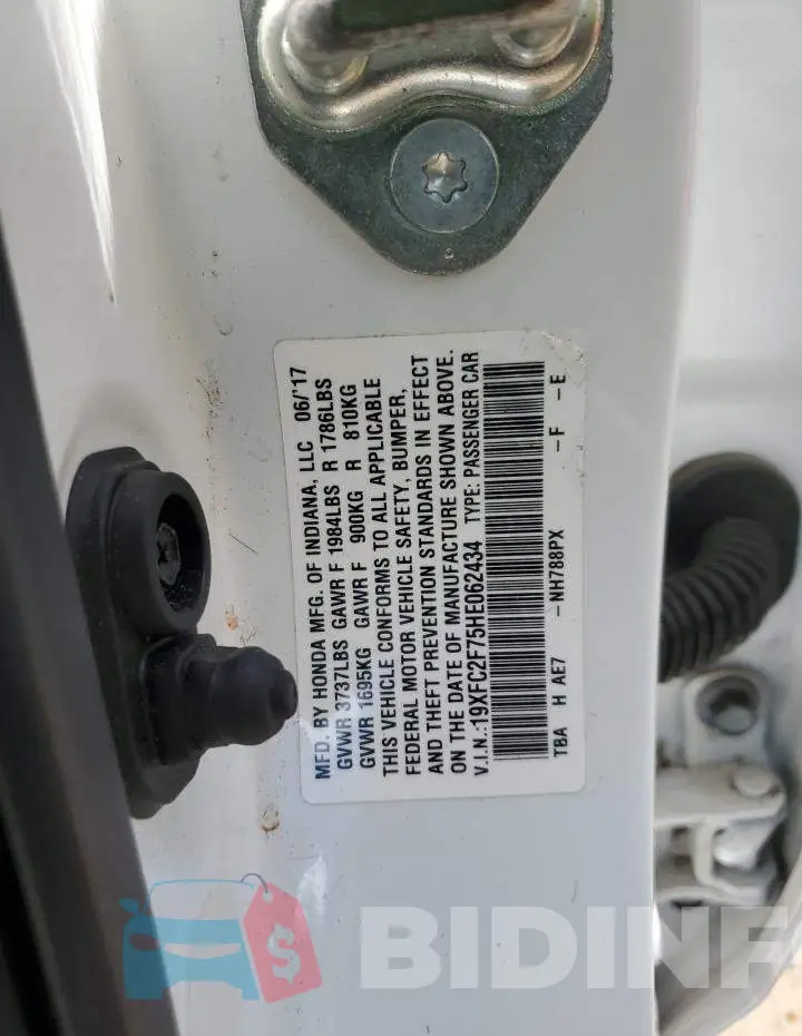 19XFC2F75HE062434 Photo# 12