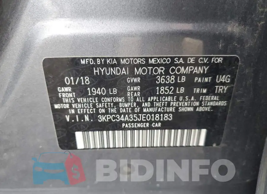 3KPC34A35JE018183 Photo# 13