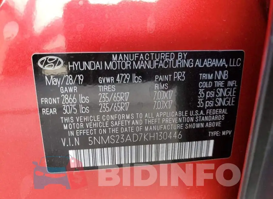5NMS23AD7KH130446 Photo# 12