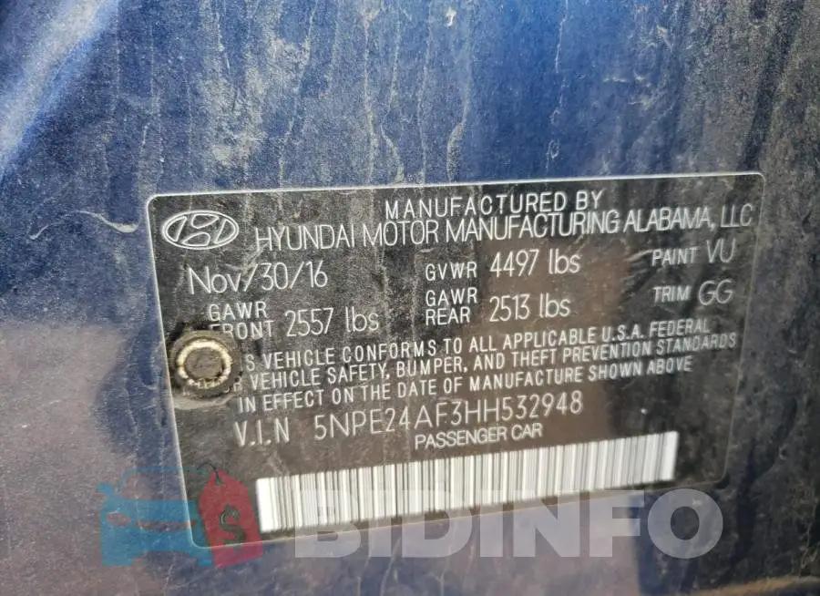 5NPE24AF3HH532948 Photo# 12