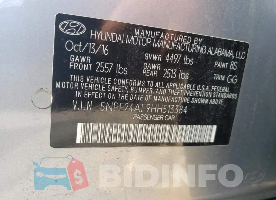 5NPE24AF9HH513384 Photo# 12