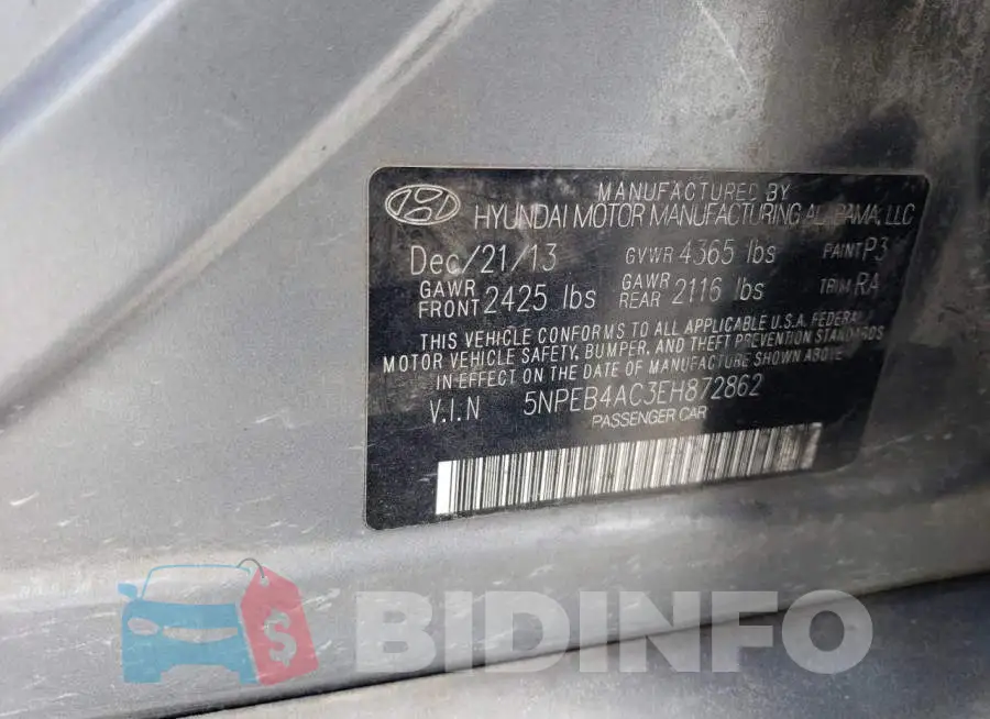 5NPEB4AC3EH872862 Photo# 12