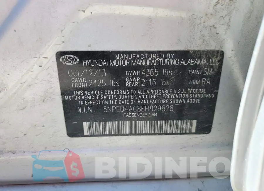 5NPEB4AC8EH829828 Photo# 12