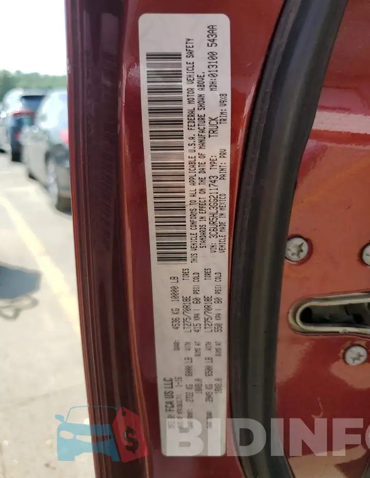 3C6UR5HL3GG211743 Photo# 12