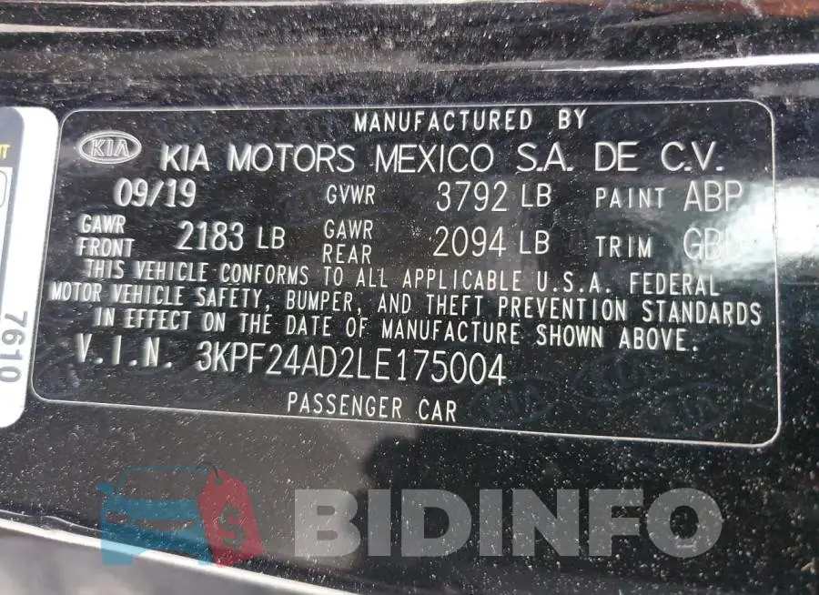 3KPF24AD2LE175004 Photo# 12