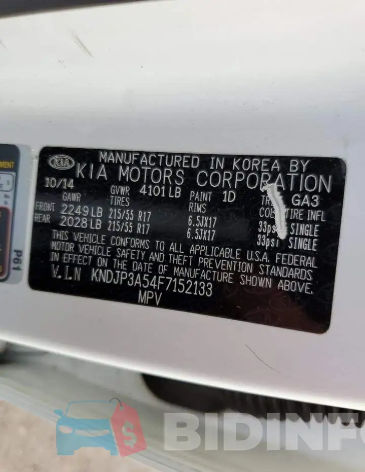 KNDJP3A54F7152133 Photo# 12