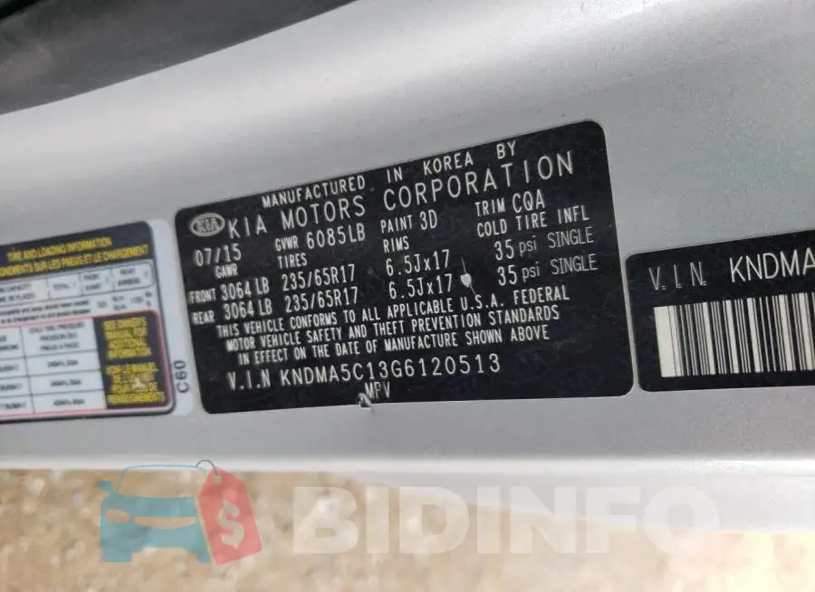 KNDMA5C13G6120513 Photo# 13