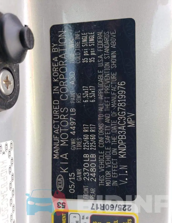 KNDPB3AC3G7819976 Photo# 12