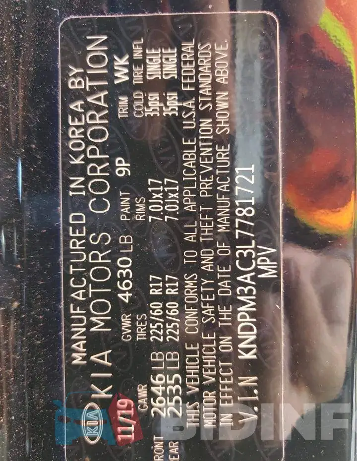 KNDPM3AC3L7781721 Photo# 13