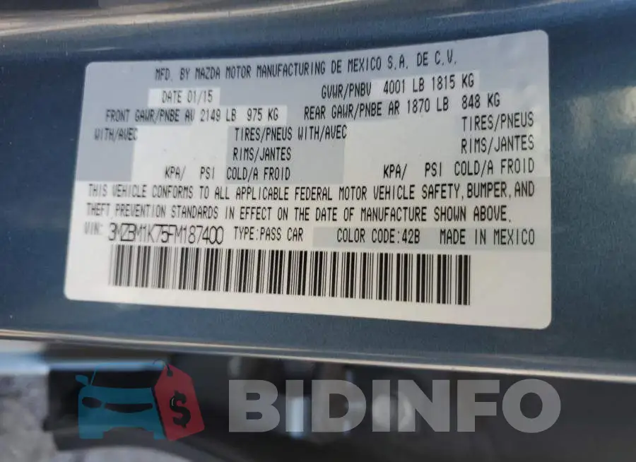 3MZBM1K75FM187400 Photo# 12