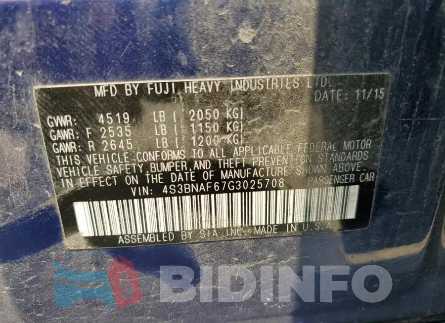 4S3BNAF67G3025708 Photo# 12
