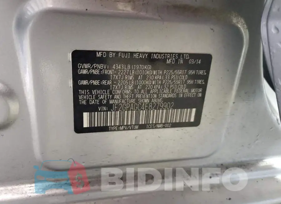 JF2GPAGC4E8279902 Photo# 12