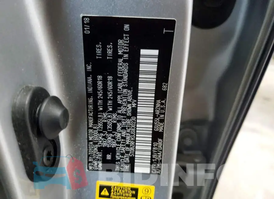5TDBZRFH3JS830230 Photo# 14