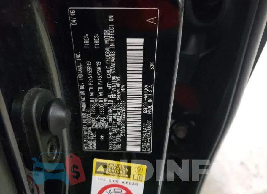 5TDDKRFH6GS282097 Photo# 13