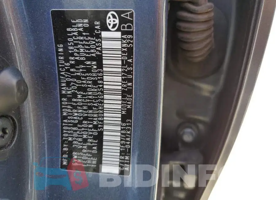 5YFBURHE2GP548163 Photo# 12