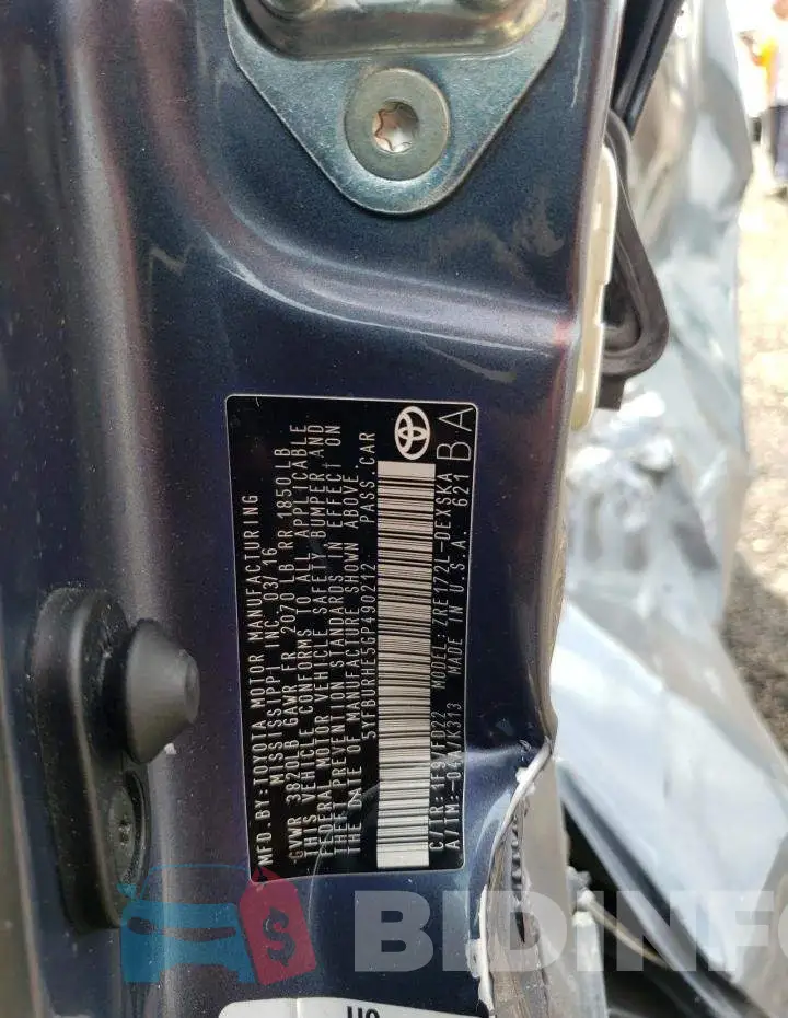 5YFBURHE5GP490212 Photo# 12