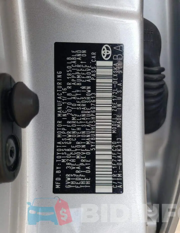 5YFBURHE5HP607613 Photo# 12