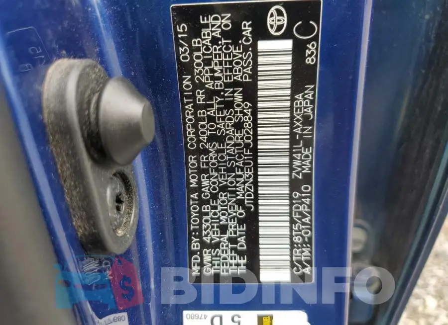 JTDZN3EU1FJ028849 Photo# 12