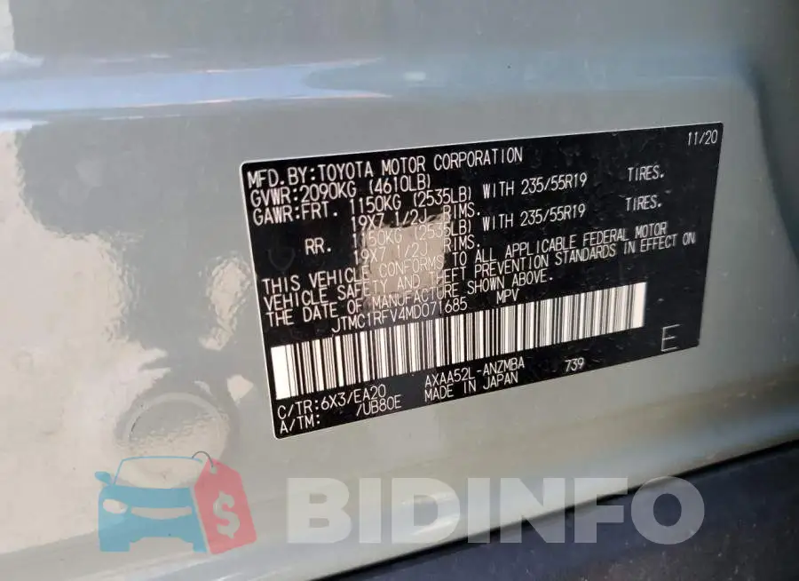 JTMC1RFV4MD071685 Photo# 13