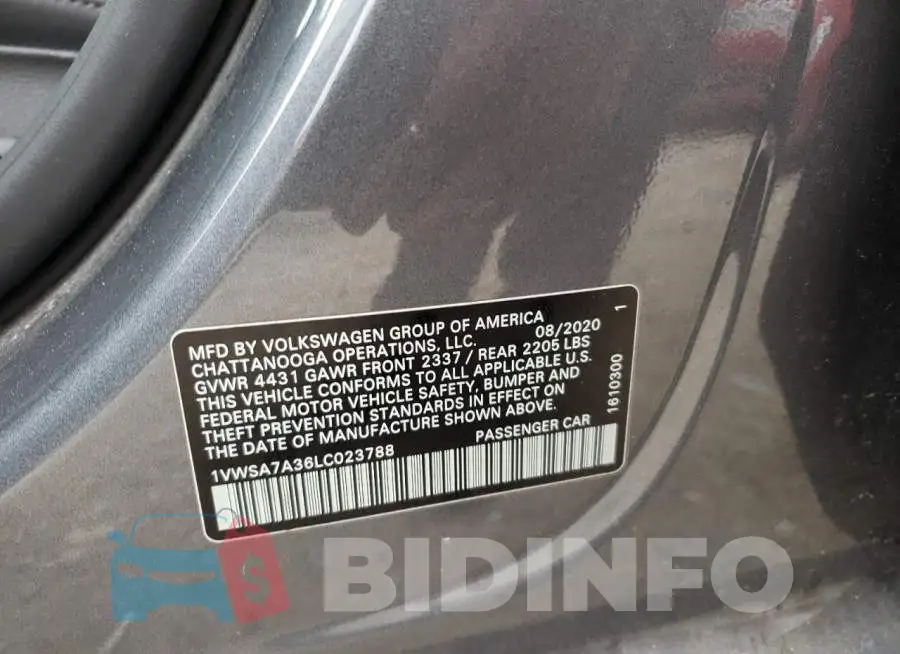 1VWSA7A36LC023788 Photo# 12