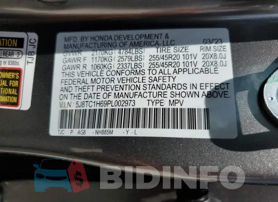 5J8TC1H69PL002973 Photo# 13