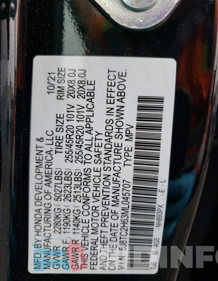 5J8TC2H63ML045707 Photo# 12