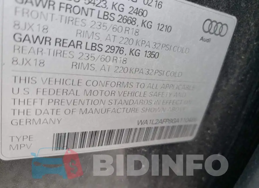 WA1L2AFP8GA110486 Photo# 13
