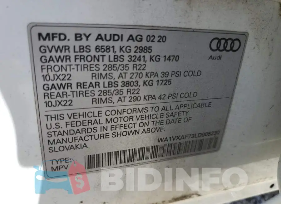 WA1VXAF73LD005230 Photo# 13