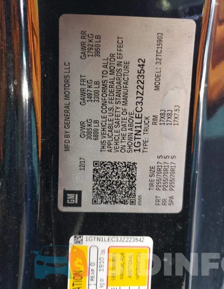 1GTN1LEC3JZ223542 Photo# 12