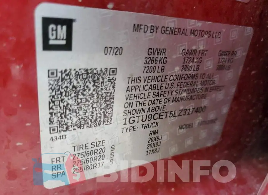 1GTU9CET5LZ317400 Photo# 13