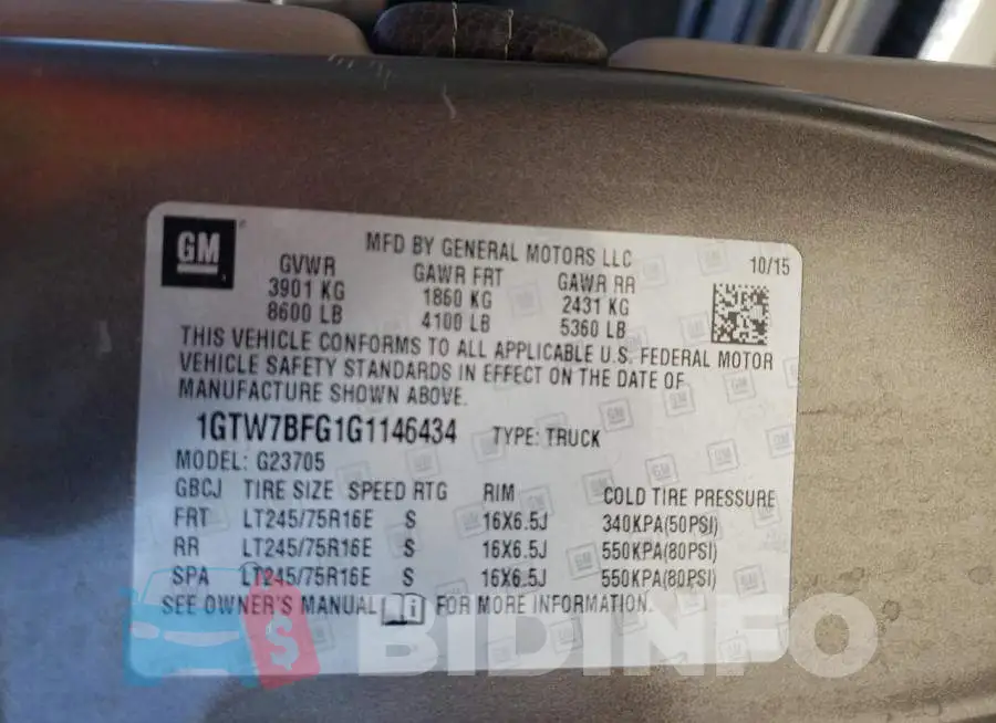 1GTW7BFG1G1146434 Photo# 13